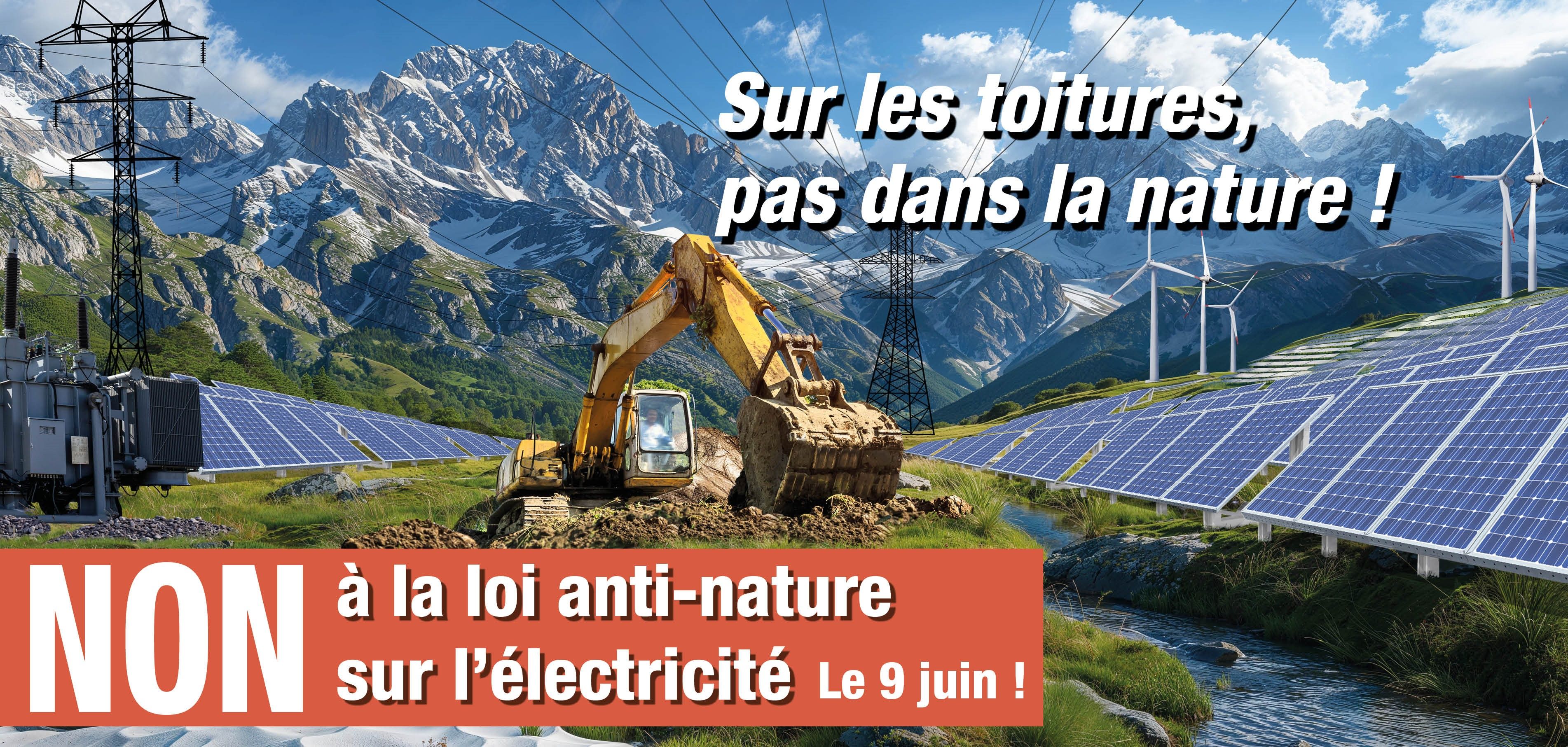 Votez NON à la loi sur l'électricité !