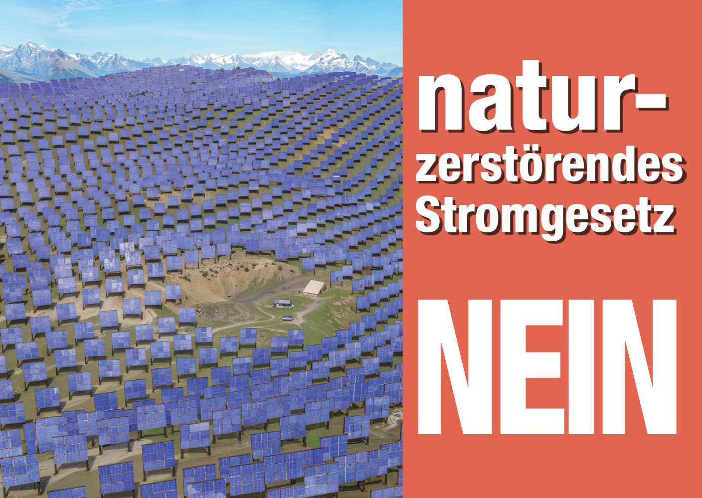 Balkonfahnen Stromgesetz nein